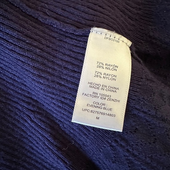 *DAISY FUENTES* Blue Long Sleeve Fashion Open Cardigan Size Medium - Picture 8 of 9